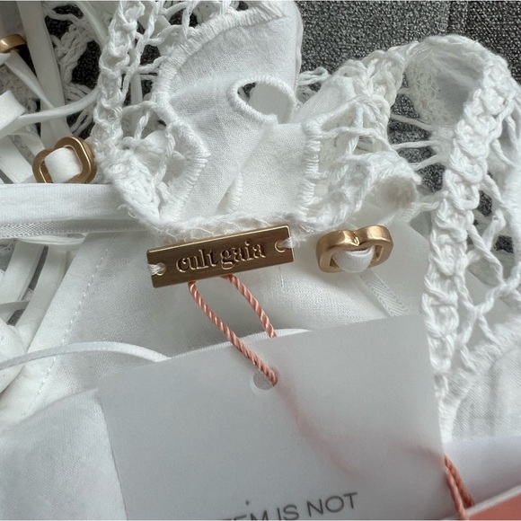 NWT Cult Gaia EVERLY DRESS midi size Medium in off white - Picture 15 of 16